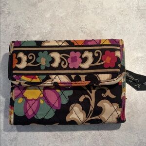 Vera Bradley Black Floral Women's Wallet